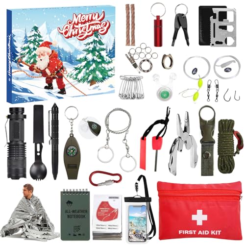 Survival Kit Advent Calendar 2025 for Adult Men, 24 Days