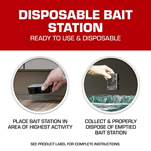 Image of Tomcat Mouse Killer Child Resistant, Disposable Station, 4 Pre-Filled Ready-to-Use Bait Stations (Pack of 2)