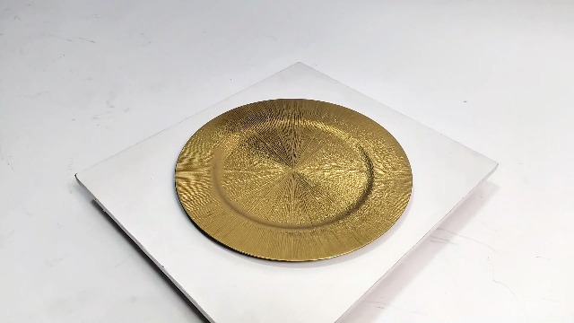 Juego de 50 platos cargadores redondos de 13 pulgadas plateados miniatura 7
