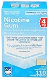 Rite Aid Nicotine Gum, Original Flavor, 4 mg - 110 Count | Quit Smoking Aid | Nicotine Replacement Gum| Stop Smoking Aids That Work Quick | Chewing Gum to Help You Quit Smoking | Uncoated Nicotine Gum