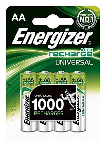 Energizer – Lotto Di 6 Blister Di 4 Batterie Pile Ricaricabili Hr6 Universal Aa 1300 Mah