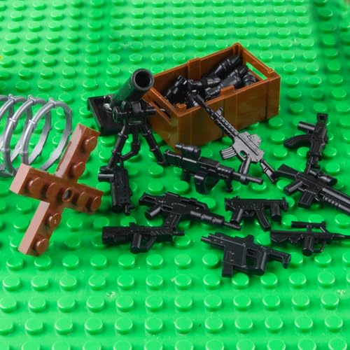 Image of Military Weapons Pack 33 Pcs Soviet Accessories Kits Toys, Army Equipment Gear WW2 Guns for Boys 6+, Compatible with Mini Figure of Major Brand