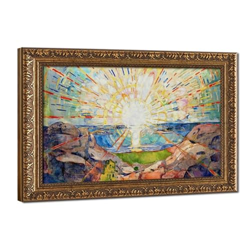 Impression sur toile The Sun Munch tableau deco premium pour grand mur