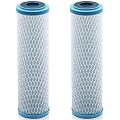 Lake Industries Universal KDF 55/Activated Carbon Water Filter Cartridge - 10 Micron - Replacement 10 inch CTO Water Purifier Filter, (NSF 42 Certified) (2-pack)