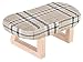 Podnóżek Sofa Stołek Drewniana ławka SiedziskoKrata Z litego drewna Zmień ławkę do butów Len Gospodarstwo domowe Salon Mały stołek (Kolor: A, Rozmiar: 42 * 23 * 20 cm)