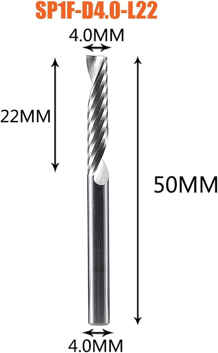 End Mill Sets Carbide Square End Mill CNC Carbide Engraving Bits Milling Cutter Woodwork Set 4mm Shank Router Bits for Carving Wood Tools(4mm Set 6pcs)