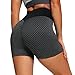 Baynetin Pantaloncini Sportivi Shorts Donna, Palestra Anti-Cellutite Leggings Push Up Vita Alta per Fitness Gym Yoga Calzoncini Nido d'Ape Estate Corsa Hot Pants (Nero, S)