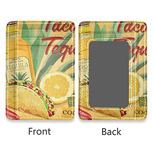 Poeticcity Slim Minimalist Wallet, Front Pocket RFID Blocking Leather Credit Card Holder2