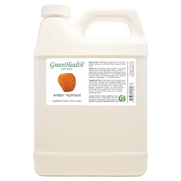 Amber Hydrosol Floral Water - 32 fl oz Plastic Jug w/Cap - 100% Pure, Distilled from Natural Tree Resin