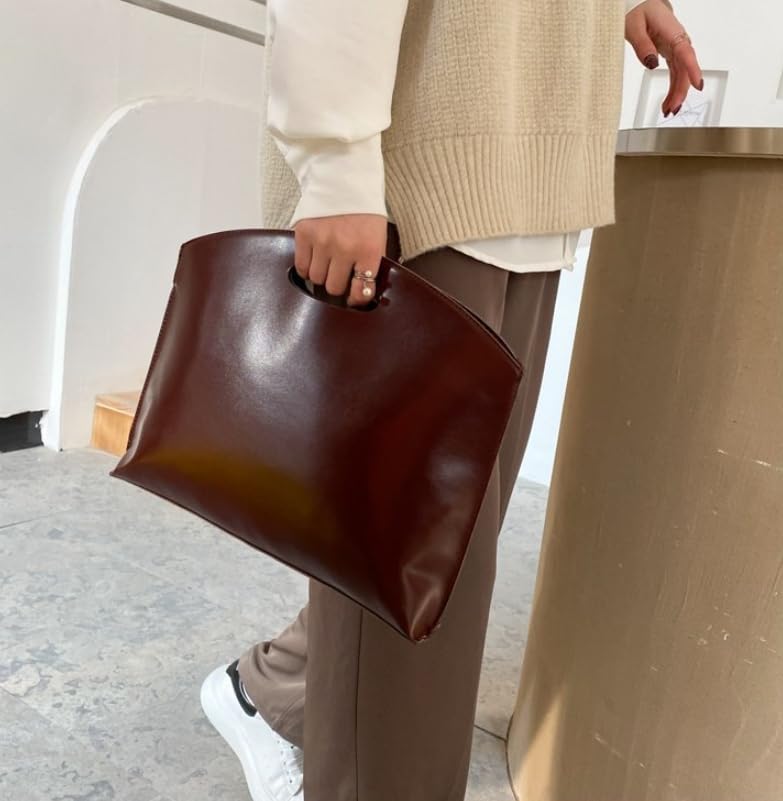 PU Vintage Open Top Rectangle Handbag – Versatile & Portable for Travel & Daily Use4