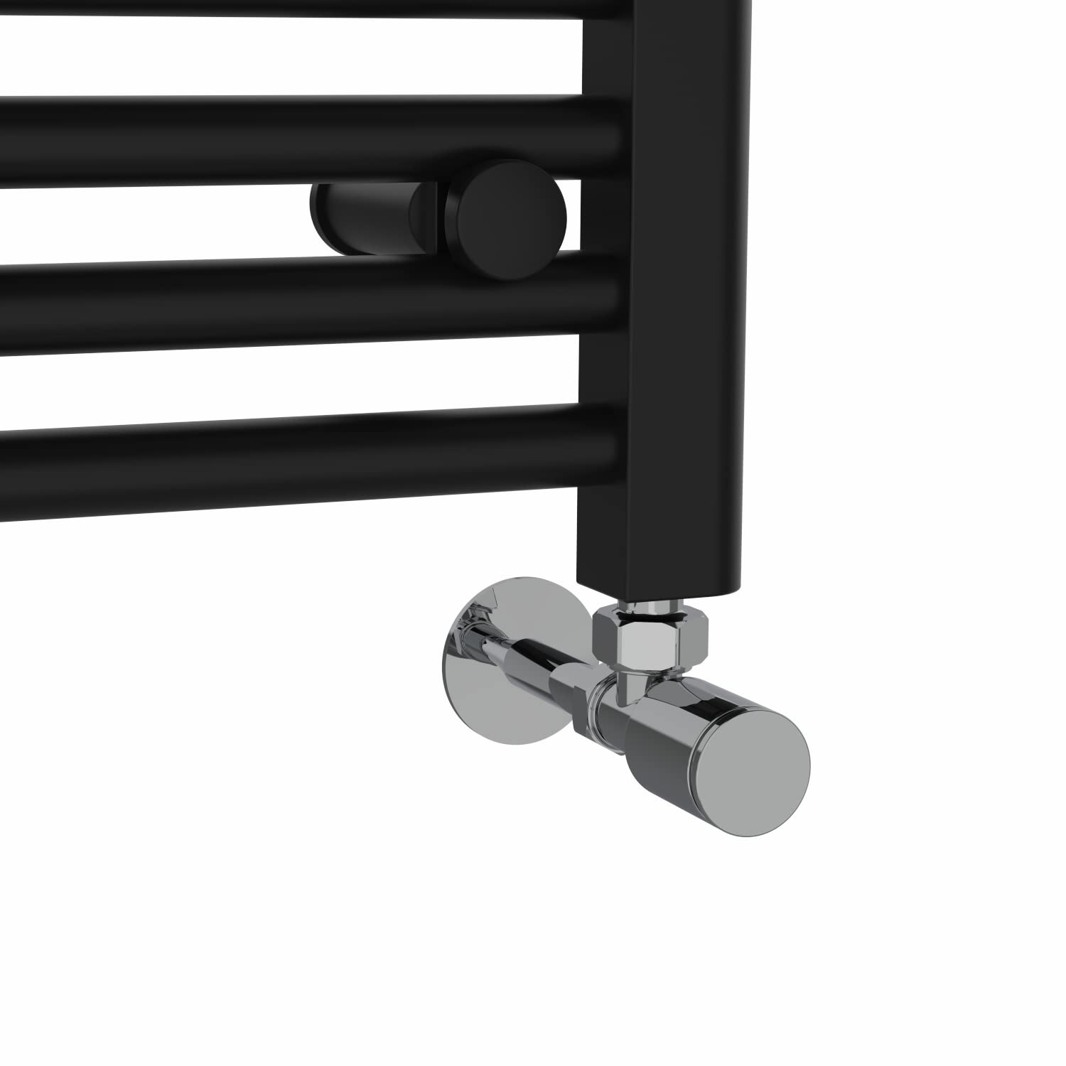 NRG Radiador de baño de diseño recto con toallero, 1000 x 300 mm, color negro