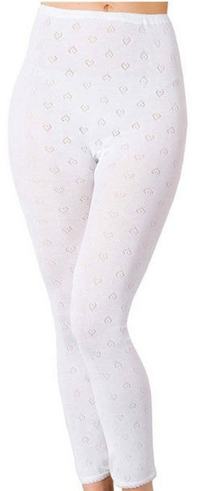 I-Smalls Women's White Delux Thermal Long Jane/John Winter Ski Underwear (White) Xl