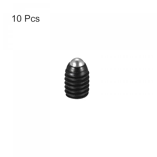 Miniatura 23 de uxcell Tornillos de fijación de punta de bola, 10 piezas M5 x 0.394 in de acero de alto carbono Métrico Spring Hex Socket Grub Tornillo