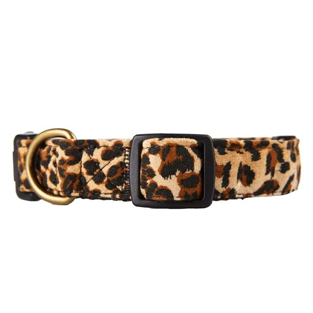 Foto 3 de 7 de YUDOTE Collar de nailon ajustable de alta calidad con elegante estampado de leopardo para perros grandes