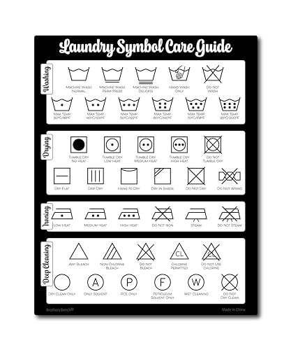 Farmhouse Laundry Symbols Magnet, 8x10 Laundry Symbols Chart, 39 ...