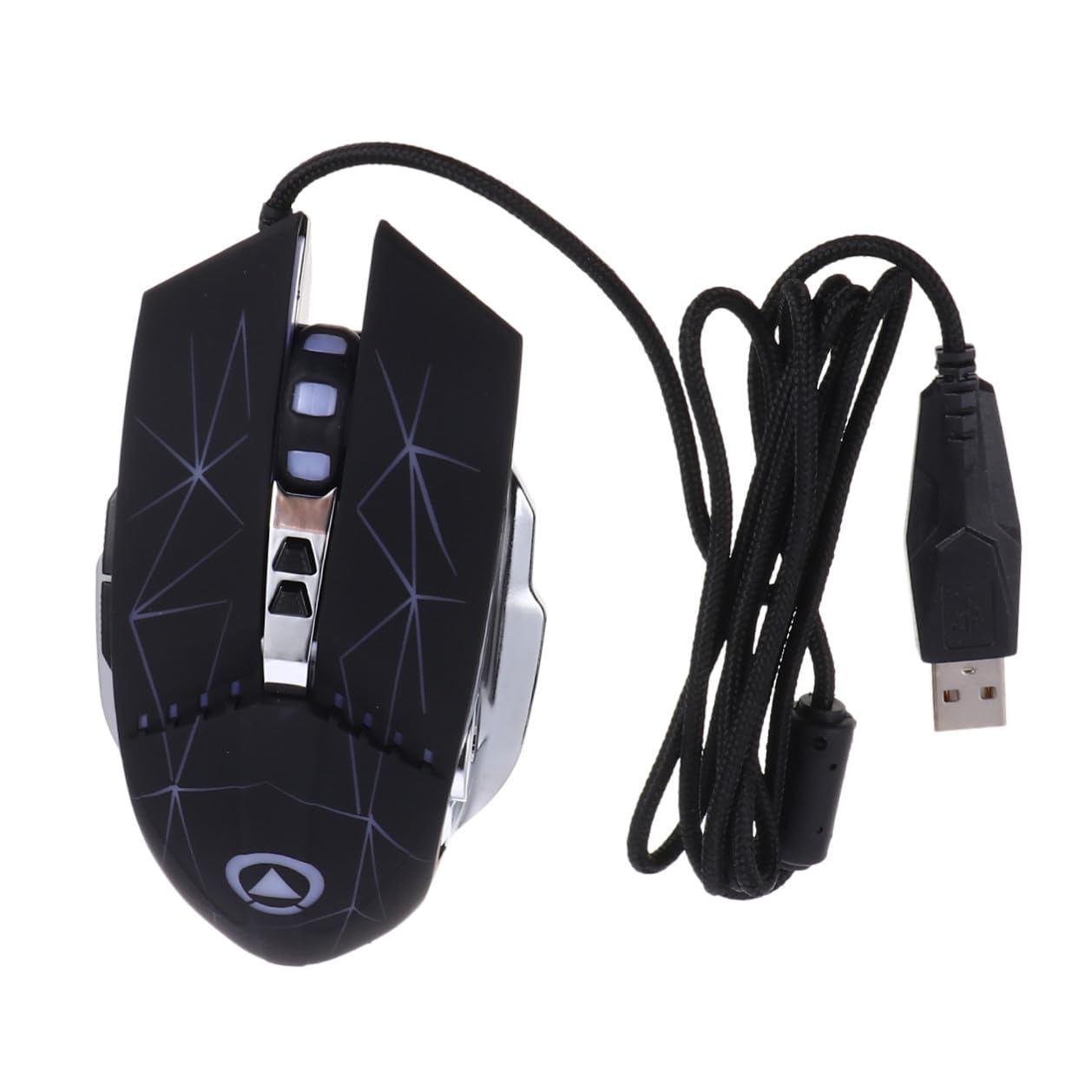 Wired USB Gaming Mouse Silent Edition with Adjustable Dpi and Breathing LED Light, Galaxy Black Computer Mouse for PC and Laptop Gamers Random Color Random Style
