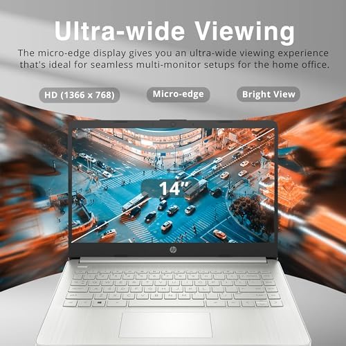 HP Stream 14" HD BrightView Laptop, Intel Celeron N4120, 16GB RAM, 416GB Storage (128GB eMMC + 288GB Docking Station Set), Intel UHD Graphics, 720p Camera, Wi-Fi, 1 Year Office 365, Win 11 S, Silver - 3