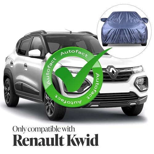 Image of Autofact Premium Car Cover for Kwid | All Weather Water-Resistant Full Body Car Cover | Light-Weight Triple-Stitched Outdoor Shield with UV Protection, Dustproof & Heat-Resistant