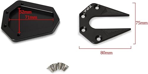 Miniatura 7 de Motorcycle Kickstand Extension Pad Kickstand Plate Pad Motorcycle Accessories Foot Side Stand Enlarger Extension CNC Aluminum for Benelli TRK 502