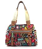 Lily Bloom Landon Triple Section Satchel, Playful Garden