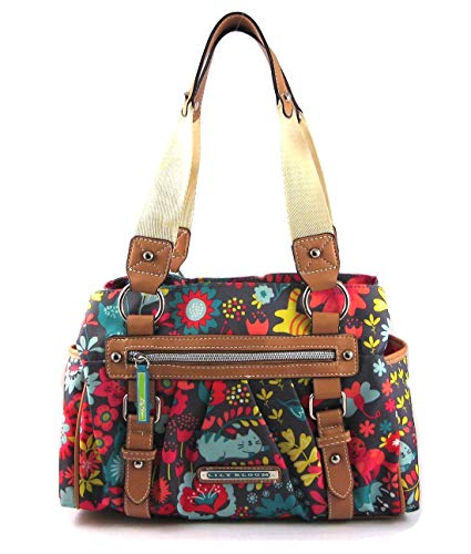 Lily Bloom Triple Section Landon Multi-Purpose Satchel Bag (Playful Garden)
