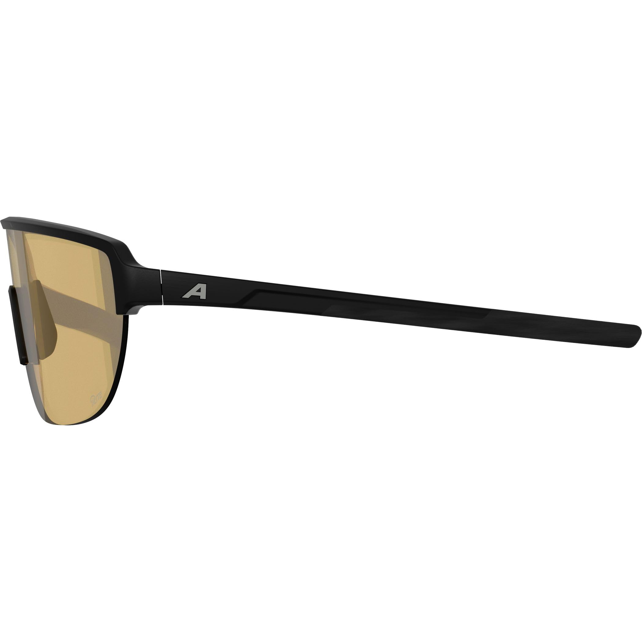 ALPINA RAM II Q-LITE – sportowe okulary dla kobiet i mężczyzn, z soczewkami o wzmocnionym kontraście, lekkie i niezniszczalne, do jazdy na rowerze - black matt (yellow) - M