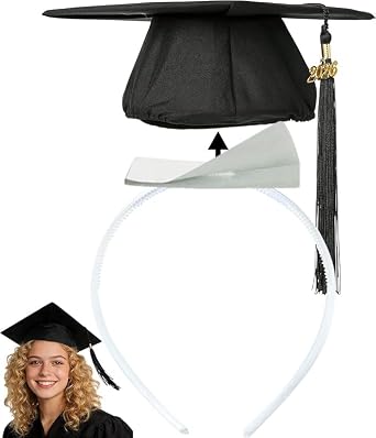 Graduation Cap Headband Insert-Anti-Fall Grad Cap Headband for Curly Hair,Graduation Hat Hair Band Accessories
