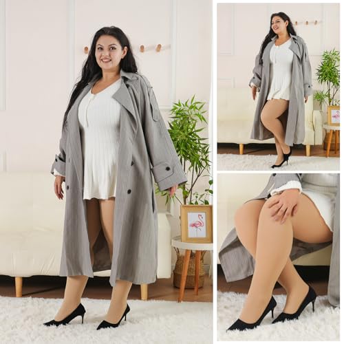 Image of UISLII Plus Size Fleece Lined Tights for Women