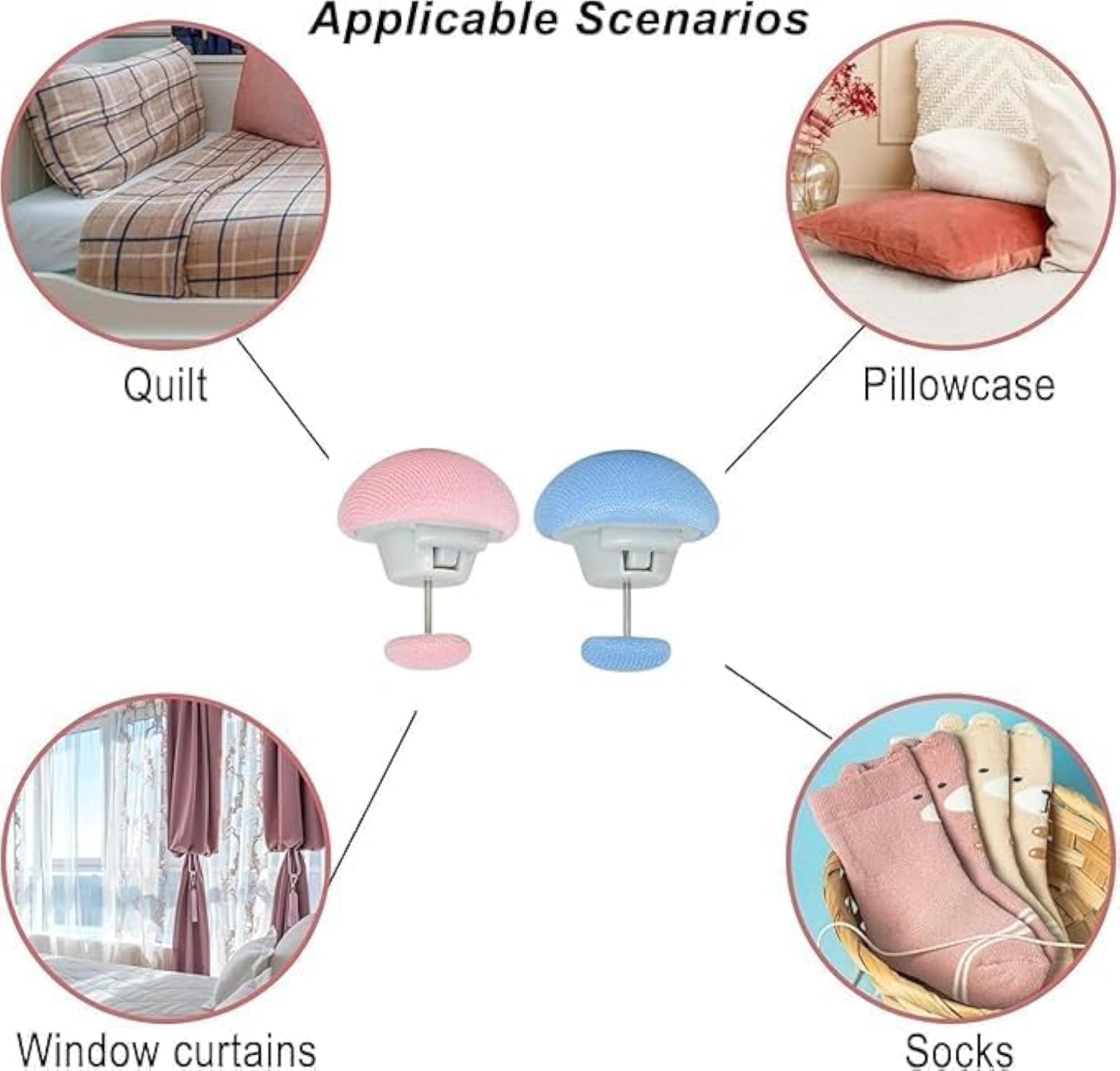 Cotton Mushroom Shape Duvet Clips, Non-Slip Cover Fixator