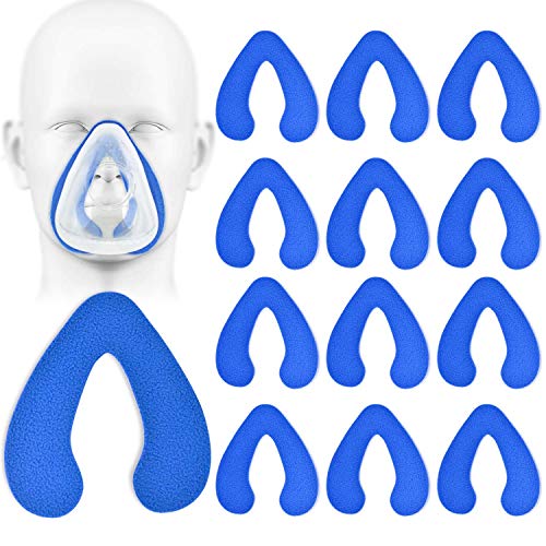 12Packs CPAP Mask Liners for Full Face - Mask Liners Reduce Facial Redness and Skin Irri-tation, Compatible with Most of Full Face Masks, Reusable and Extremely Comfortable Fabric Covers Pads