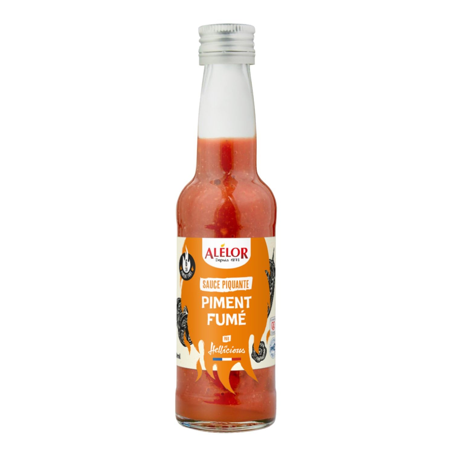 ALELOR - Sauce Piquante Piment Fumé - Piquant Fort · Au Piment de Cayenne et Chipotle · Des Notes Fruitées aux Arômes Fumés et Épicés - La Bouteille de 100ml - Le Lot De 2