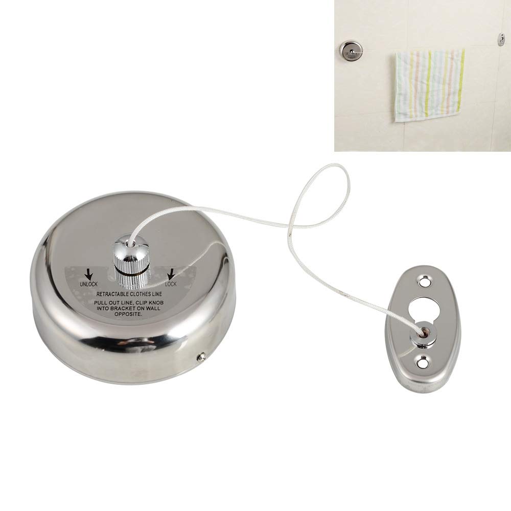 zalati Washing Lines Retractable Clothesline with Nylon Thread Rope and 304 Stainless Steel for the Bathroom Balcony Outdoor Indoor - 2.8m/ 9.1 feet
