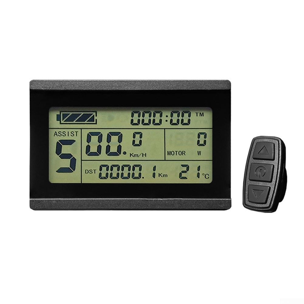 Bicicletta elettrica LCD Display Pannello Strumenti Per KT-LCD3 Compatibile 24V 36V 48V Include 5 Pin SM e Connettore USB per KT Controller