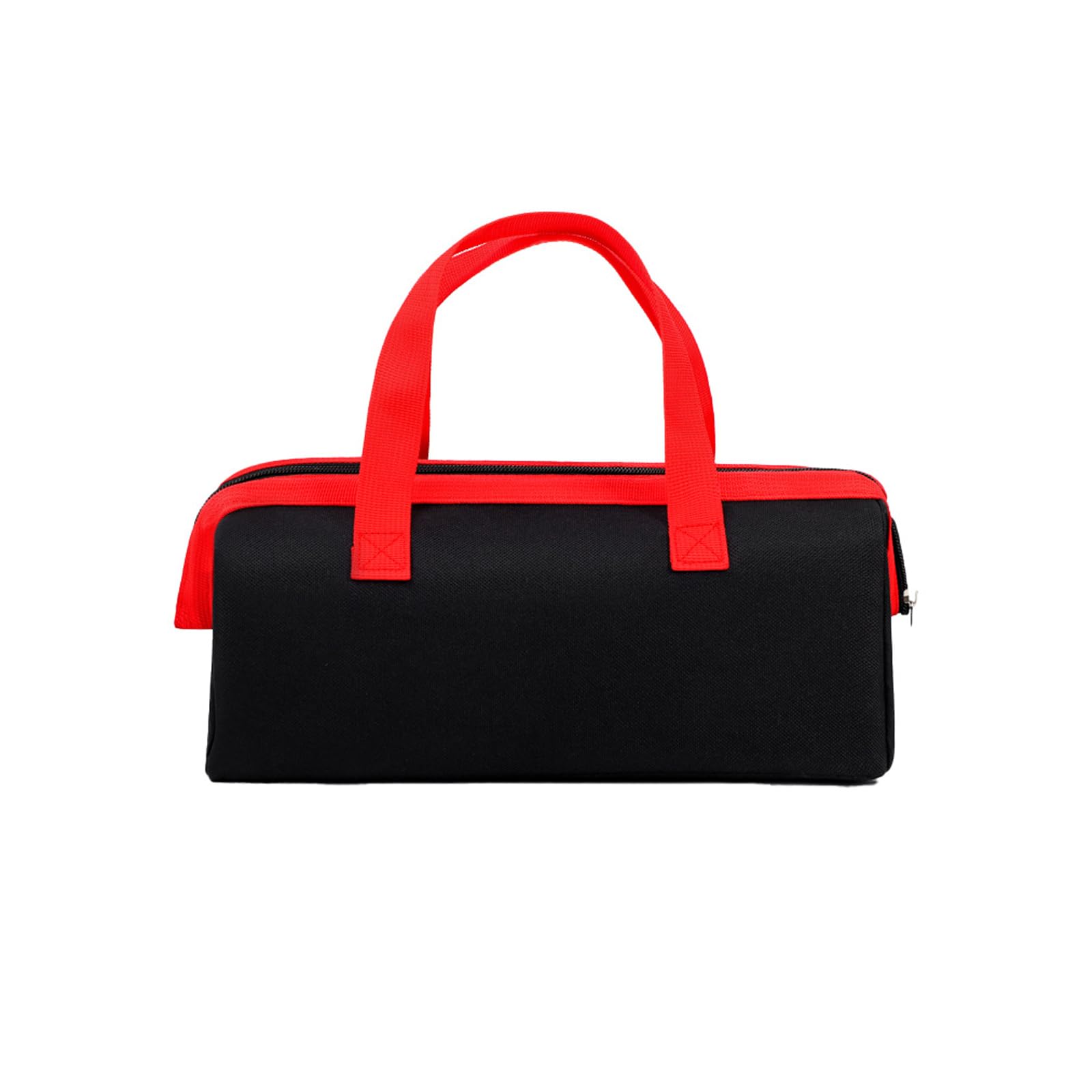 Fromceo Red Mouth Tool Pouches Smooth Zipper Closure Comfortable Handle Sturdy 600D Fabric Portable Size 12X5.7in Ideal For Tool Organization Gardening Bag