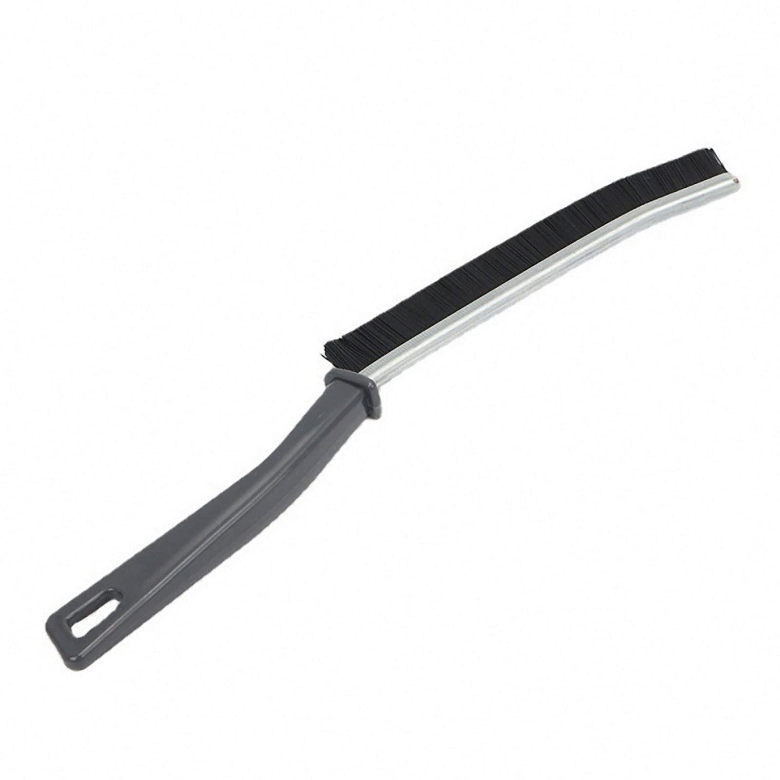 Cepillo limpiador de lechada duradero para juntas de azulejos del hogar, cerdas rígidas, cepillo de limpieza de lechada de azulejos pequeños para líneas de suelo de ducha (color: Nero)