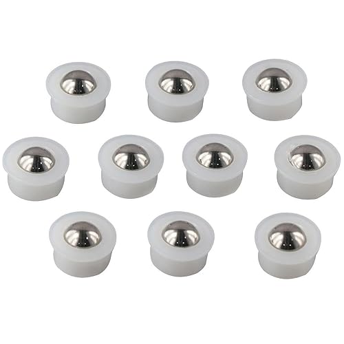 10 piezas de rodamientos de transferencia de bolas, bola de rodillos transportadores de acero inoxidable redonda duradera rueda de toro rodamientos