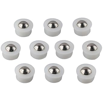 10 Pieces Mini Ball Transfer Bearing Table Conveyor Roller Ball Stainless Steel Round Durable Bull Wheel Transfer Bearing Roller Balls