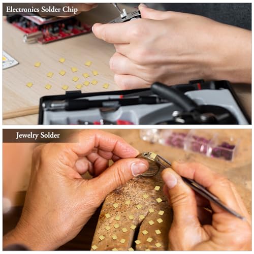 Image of SOLUSTRE 150Pcs Gold Solder Jewelry Solder Jewelry Repairing Solder Chips Copper Solder Easy Welding Tiny Solder Tab