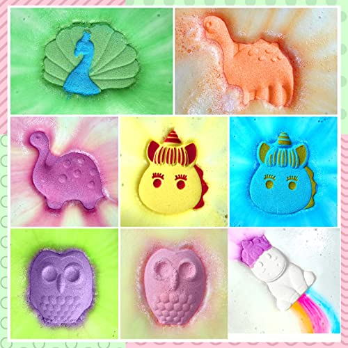 Bath Bombs For Kids - Bath Bomb Gift Set, Organic Bubble Bath Kids, Rainbow Bathbombs, Birthday Gift For Girls, Kids Bath Bombs With Surprise Headband, Fizzy Bath Set For Girls Christmas Party Gift #TOP2