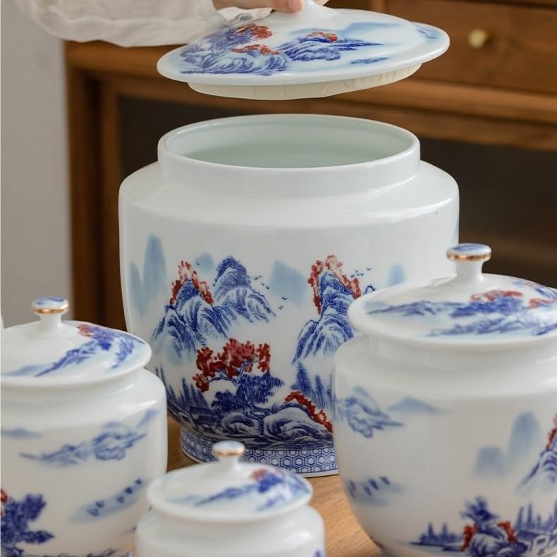 Pojemnik na herbatę puszka na herbatę ceramiczna zamknięta puszka mandarynka skórka pojemnik do przechowywania duży domowy puer ciasto puer herbata puszka kuchnia pojemniki na herbatę