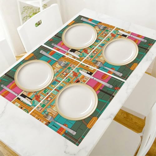 Napperon de table d'été en lin naturel pour banquet et repas