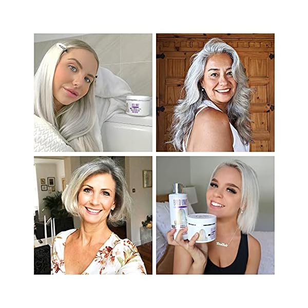 Bold Uniq Purple Hair Mask - Toner for Blonde, Platinum, Bleached, Silver, Gray, Ash & Brassy Hair -Remove Yellow Tones, Reduce Brassiness & Condition Dry, Damaged Hair -Cruelty Free & Vegan -6.76oz