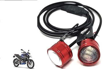 Smarter Ride Red Colour 6 Led Strobe Light for Bike | Warning Emergency Police Light | Motorcycle Strobe Light | Compatible with Bajaj Pulsar NS 160