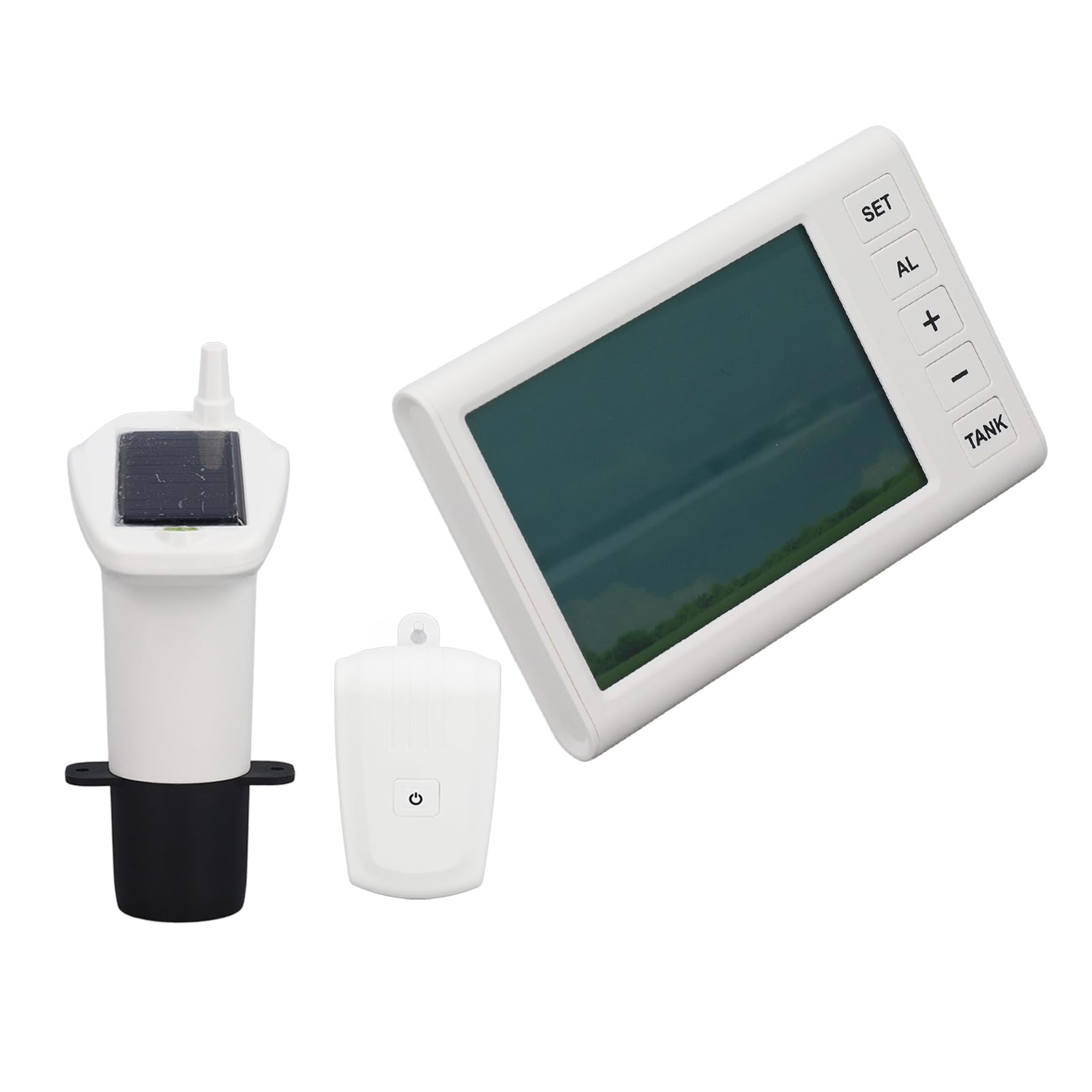 Sensor de Nivel de Agua Ultrasónico Inalámbrica con Pantalla Temperatura, Control de la Bomba para Monitoreo de Líquidos, AC110-230V, Adecuado para el Tanque de Agua del
