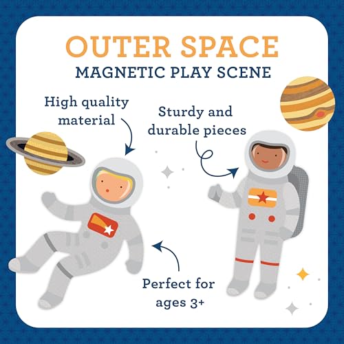 Image of Petit Collage Outer Space Play Scene Mix and Match Magnetic Pieces, Ages 3+, 2 Scenes and 54 Pieces
