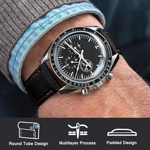Image of Ritche Sailcloth Watch Band Quick Release Watch Strap Compatible with Samsung Galaxy Watch 6 Band Classic 43mm 47mm 40mm 44mmTimex / Seiko /Fossil /Citizen Watch Bands for Men Women