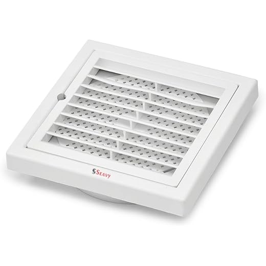 Seavy Square ABS Louver Vent Cap Chimney Pipe outer Vent Cov