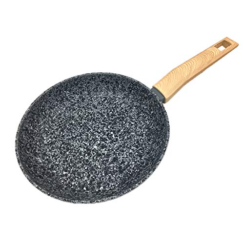 H&RB Piedra Efecto Granito Reforzado Inducción Antiadherente Sartén,Granite,28Cm