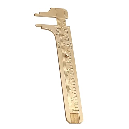 Miniatura 3 de Yosoo Health Gear Vernier - Calibrador deslizante de micrómetro de latón de doble escala, 3.937 in