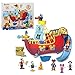 Produktbild Disney Junior Mickey Mouse Funhouse Schatz Abenteuer Piratenschiff mit Bonus-Figuren, 18-teiliges Spielzeugfiguren und Spielet, Offizielle Lizenzierte Kinder Spielzeug für Ages 3 Up, Amazon Exclusive
